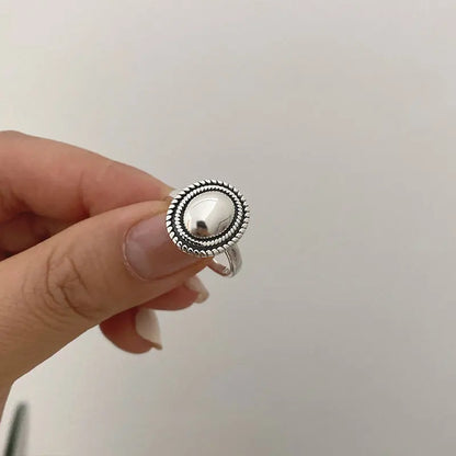 VENTFILLE 925 Sterling Silver Finger Rings Hollow Chain
