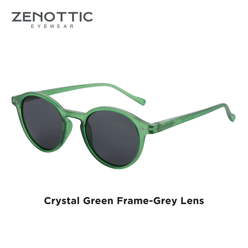 Retro Circular Polarized Sunglasses Vintage