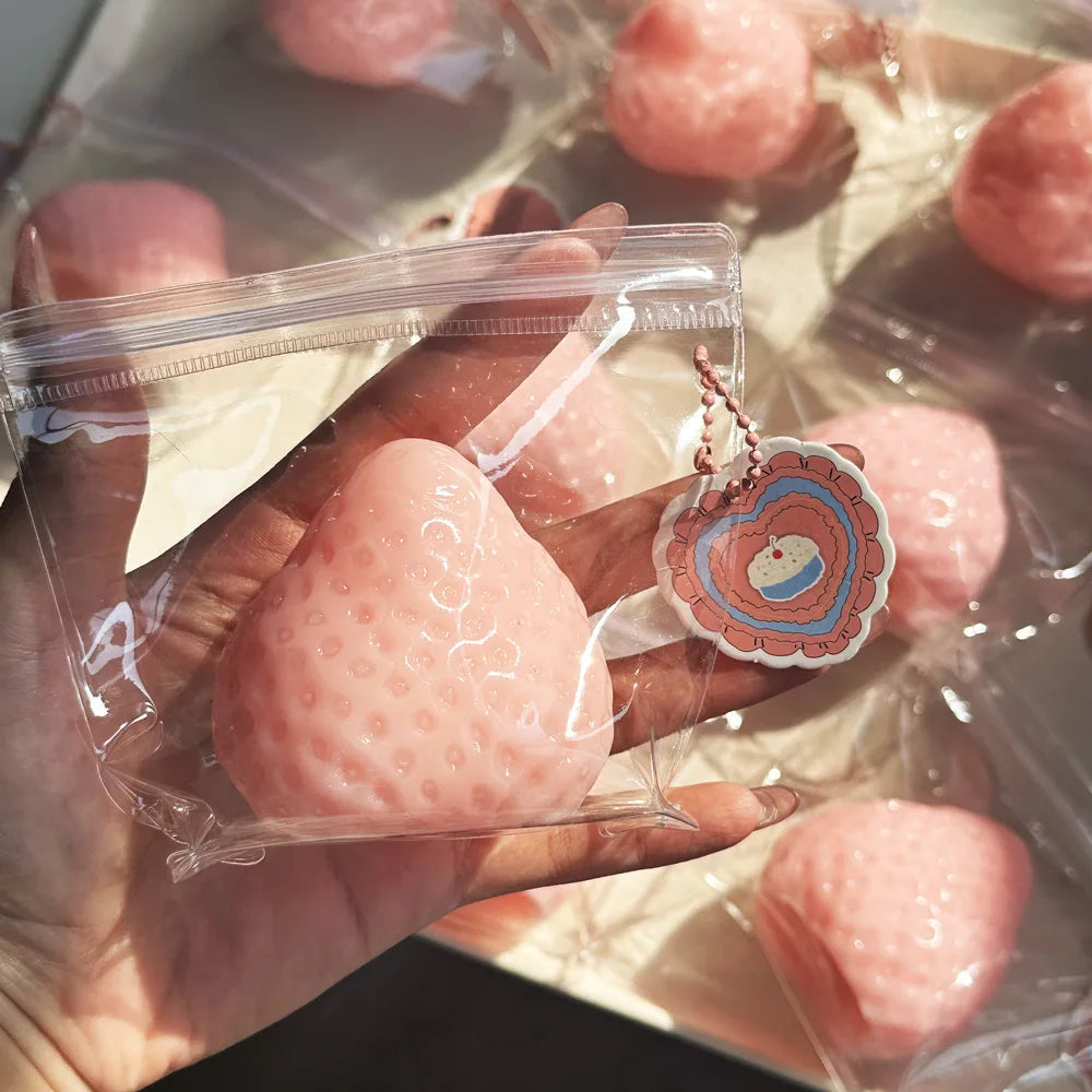 Cute Strawberry Squishy Fidget Toy Slow Rebound Stress Relief