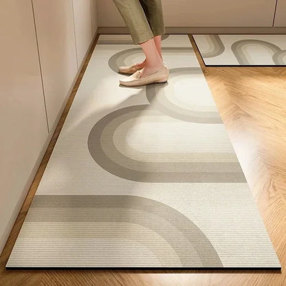 VIKAMA 1/2PC Wabi-Sabi Kitchen Floor Mat Non-Slip And Oil Resistant Carpet