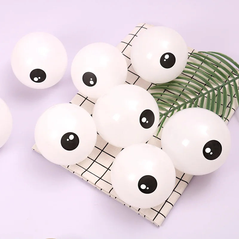 50/30/20/10Pcs 5inch White Eyes Balloons Halloween Balloons