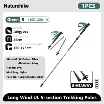 Climbing Sticks Ultralight Outdoor Folding Trekking Poles
