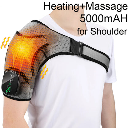 Electric Shoulder Massager Heating Pad Vibration Massage