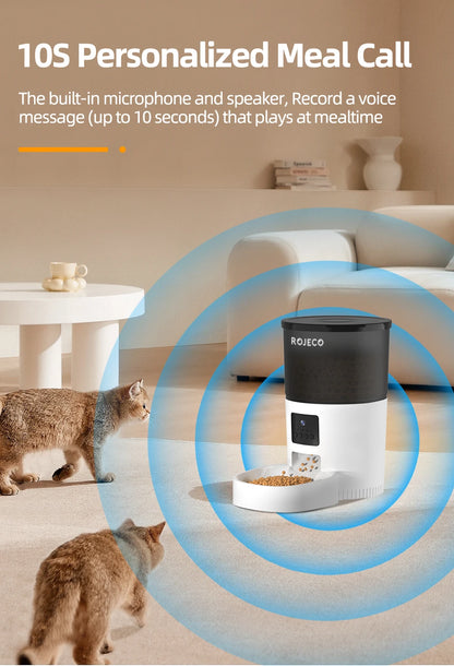Automatic Cat Feeder With Camera Video Cat Food Dispenser Pet