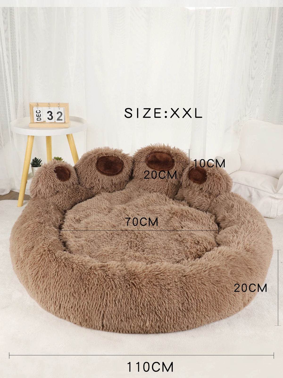 Fluffy Dog Bed Winter Warm Large Pet Kennel