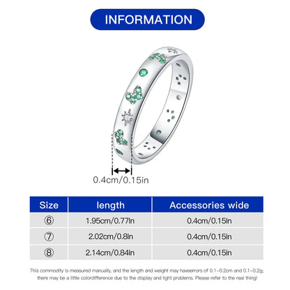 925 Sterling Silver Three-Ring Stackable Ring for Women