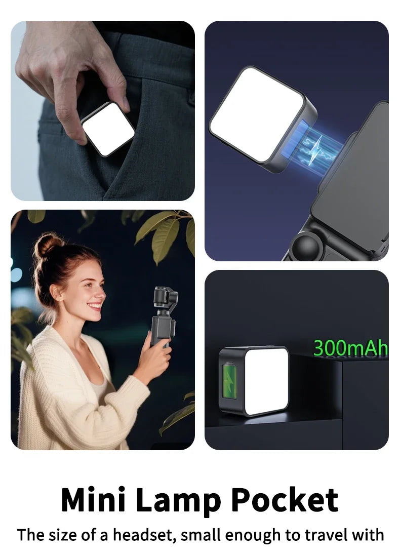Mini Magnetic LED Fill Light Photography Lighting Camera