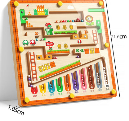 Magnetic Color and Number Maze Learning Education Toys