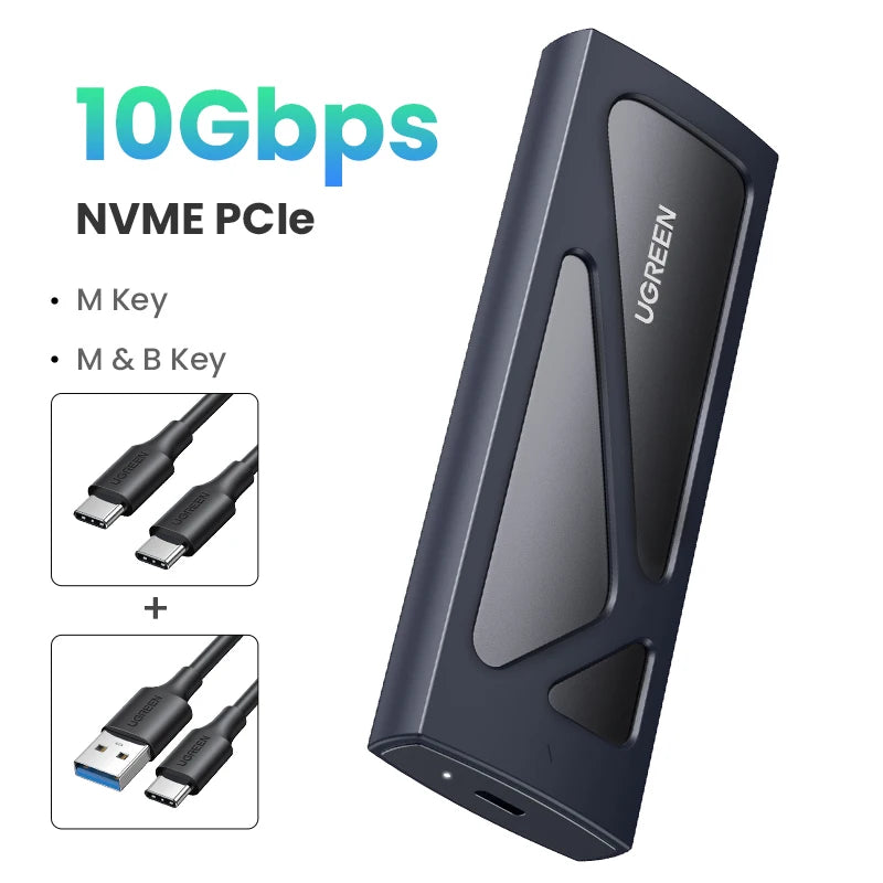 UGREEN M2 SSD Case NVME SATA Dual Protocol M.2 to USB Type C