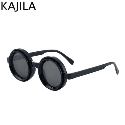 Polarized Small Frame Round Steampunk ND9 Adjustable