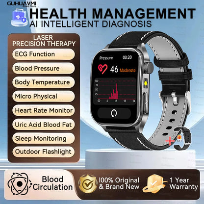 New Laser Treatment Three High Smart Watch Men ECG Heart Rate