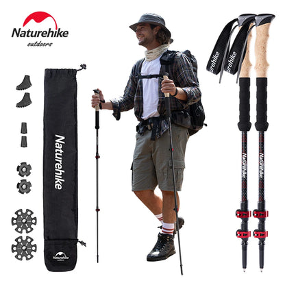 Trekking Poles Carbon Fiber Climbing Stick