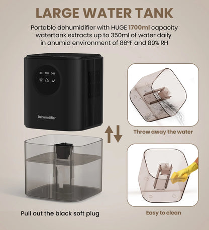 Portable Dehumidifier With 35 Ounces Capacity
