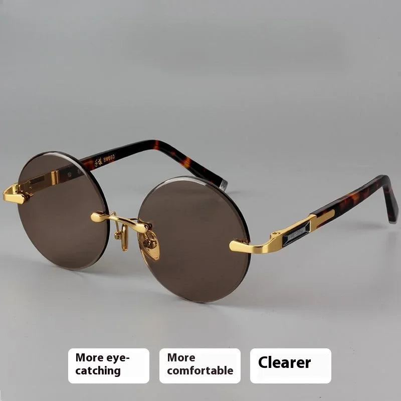 Men's Resin Sunglasses  Frameless UV400 Sunglasses