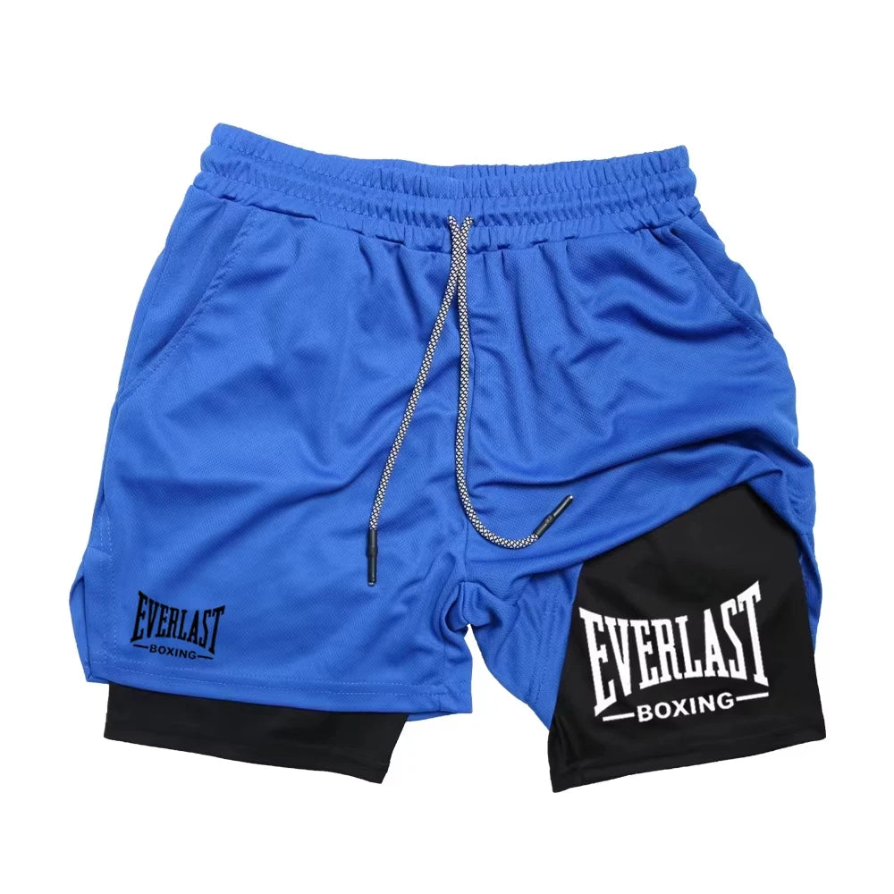 Men's Compression Gym Shorts EVERLAST Printed Sports