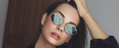 ZENOTTIC Retro Small Polygon Polarized Sunglasses