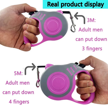 Retractable Pet Dog Leash Dogs Hiking Walking Traction Rope