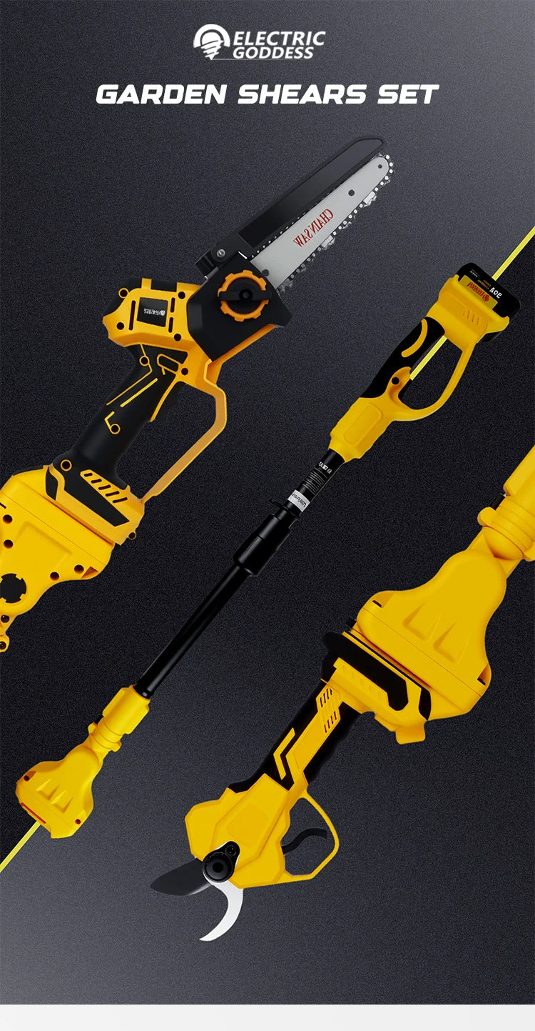 Brushless 1380W Electric Chainsaw Telescoping Pole Pruner