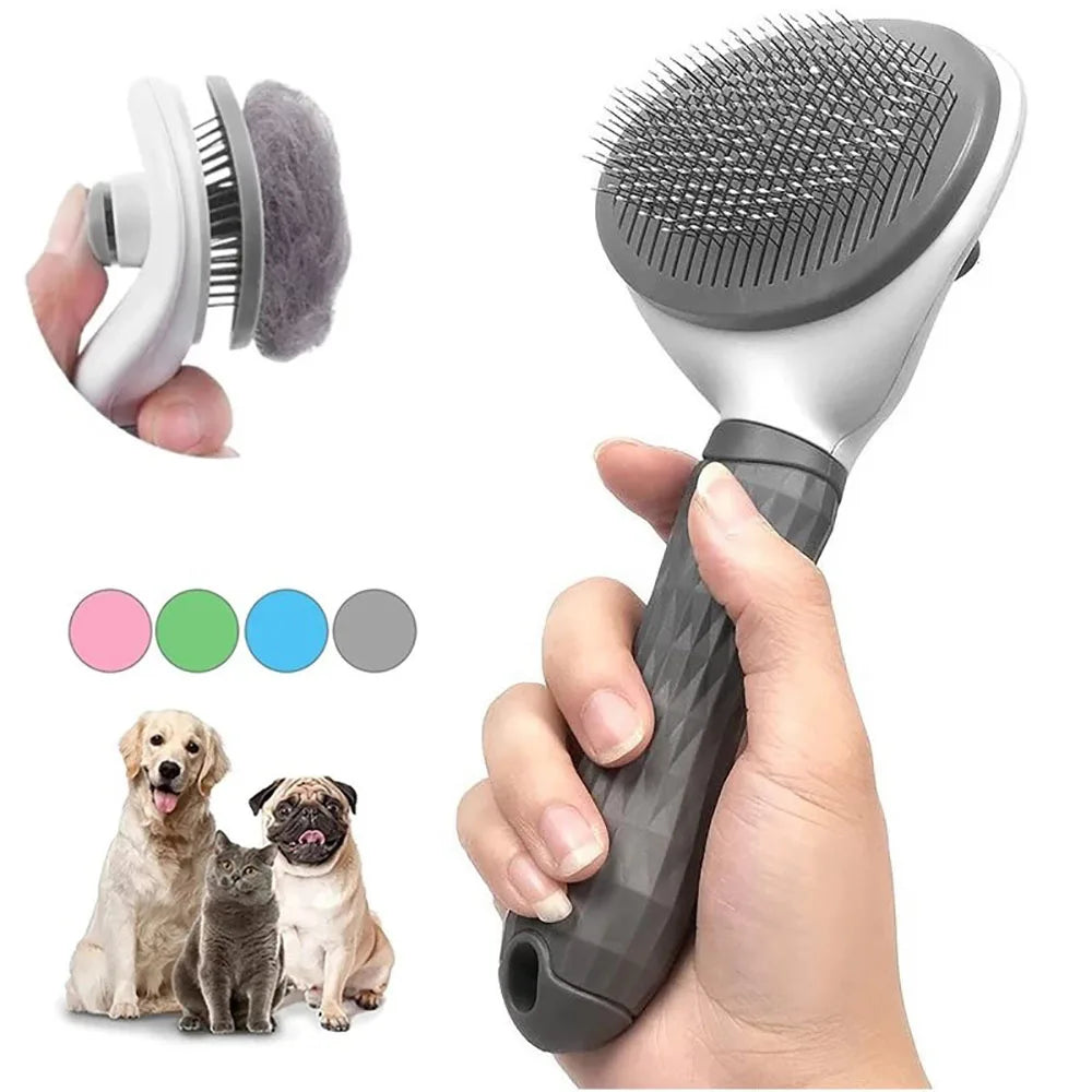 Dog Brush Cat Comb Pet Self Cleaning Hair Remover Brush
