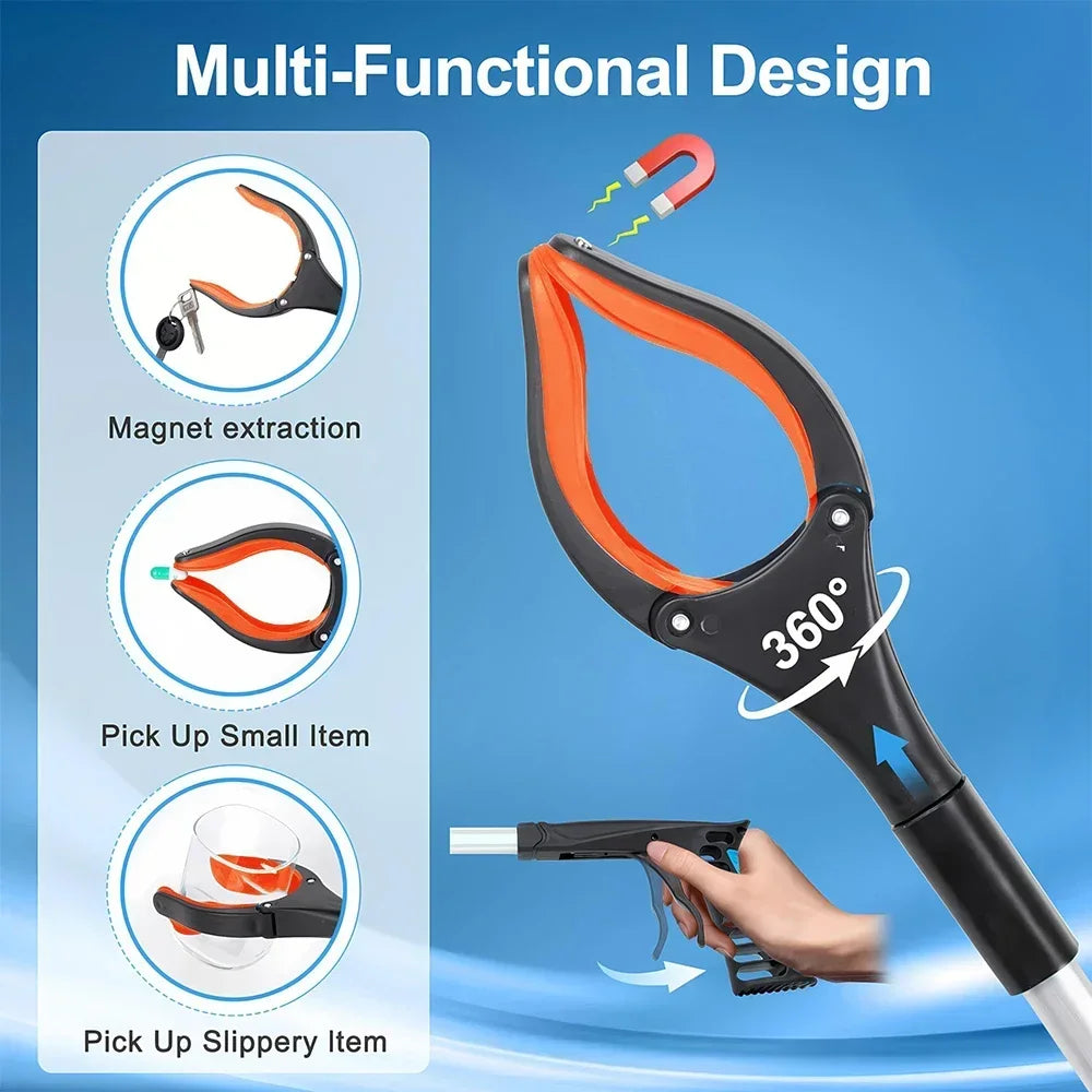 Extra Long Grabber Reacher with 360°Rotating Jaw