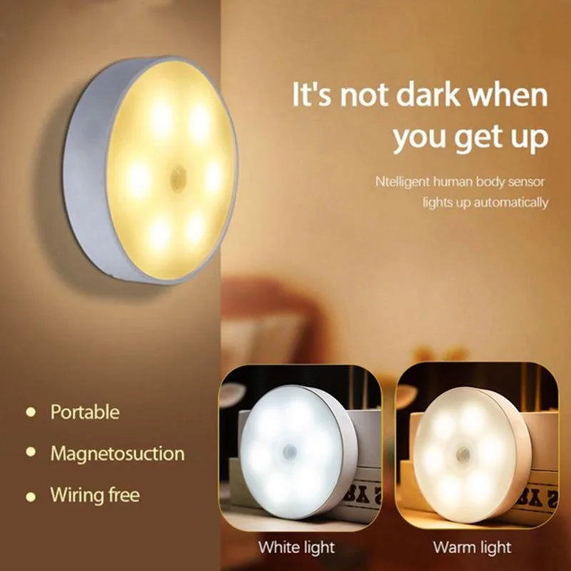 Motion Sensor Light Led USB NightLights Rechargeable Lamp
