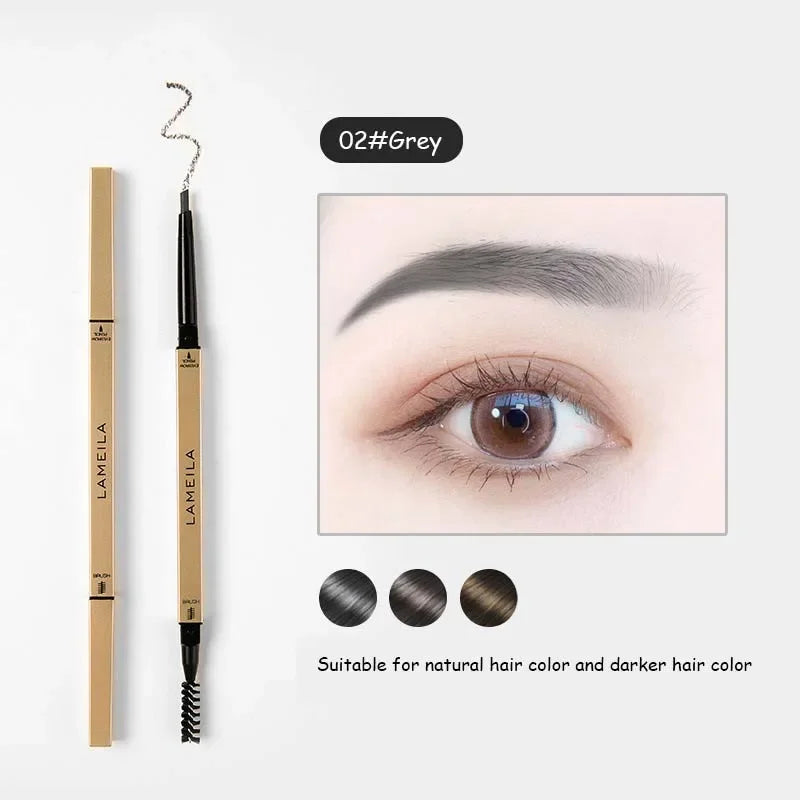 Double Head Eyebrow Pencil with Brush Waterproof Smooth