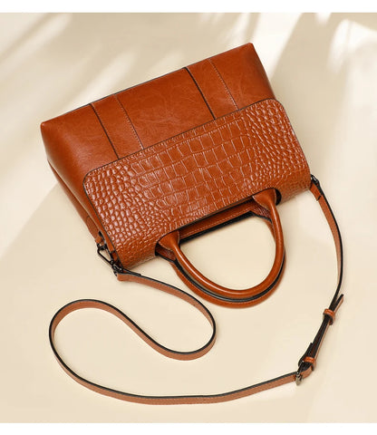 Women's Cowhide Genuine Leather Bag Crossbody Design