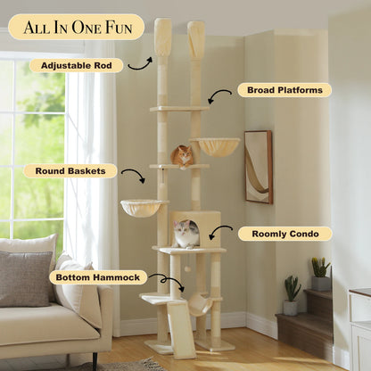 Cactus Cat Tree Floor to Ceiling Tower Scratching Posts