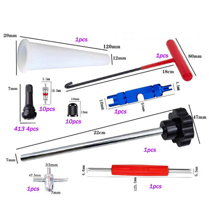 Quick Change Tire Valve Tool Kit Valve Stem Tire Valve Stem