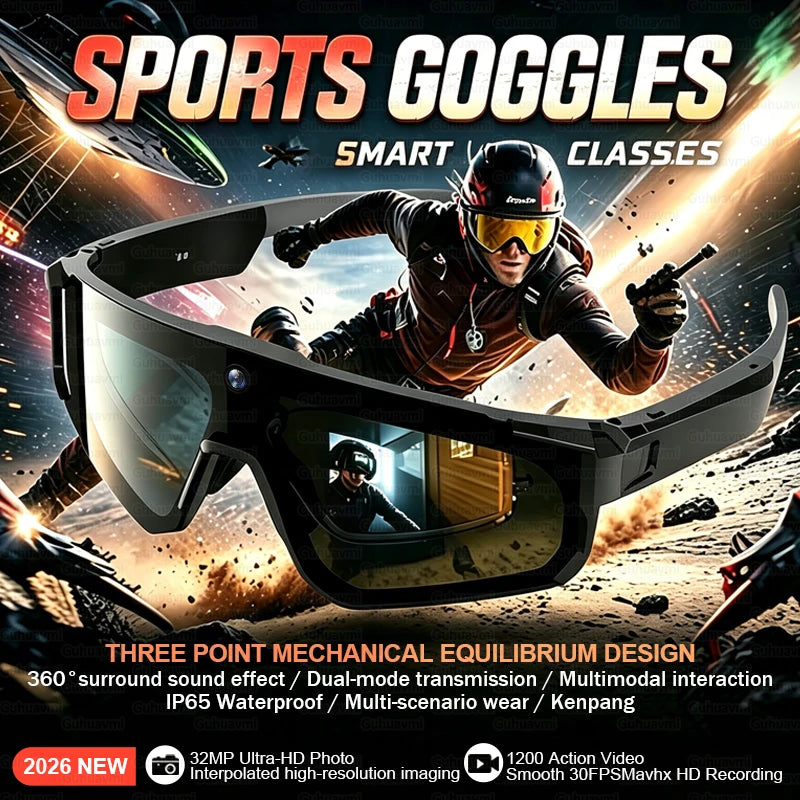 AI Smart Sports Glasses 800W HD Camera Smart Glasses