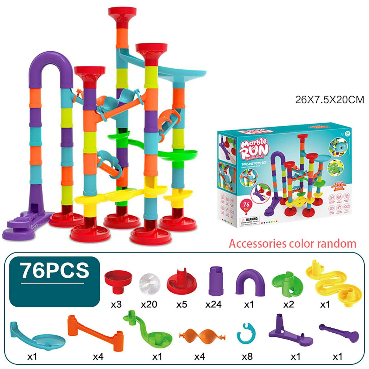 Children'S Diy Montessori Toy Puzzle Track Block Children Toy