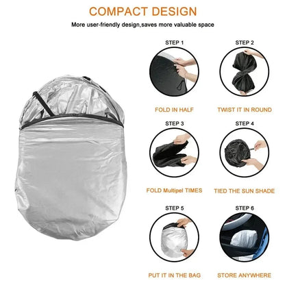 Car Windshield Sun Shade Foldable Aluminum Foil Sun Visor