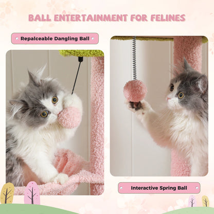 Cactus Cat Tree Floor to Ceiling Tower Scratching Posts