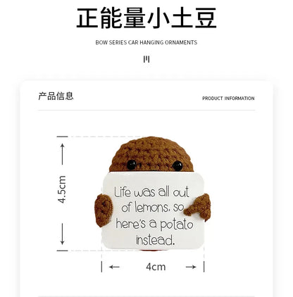 Positive Energy Potato Doll Home Decoration Mini Plush Knitting Wool