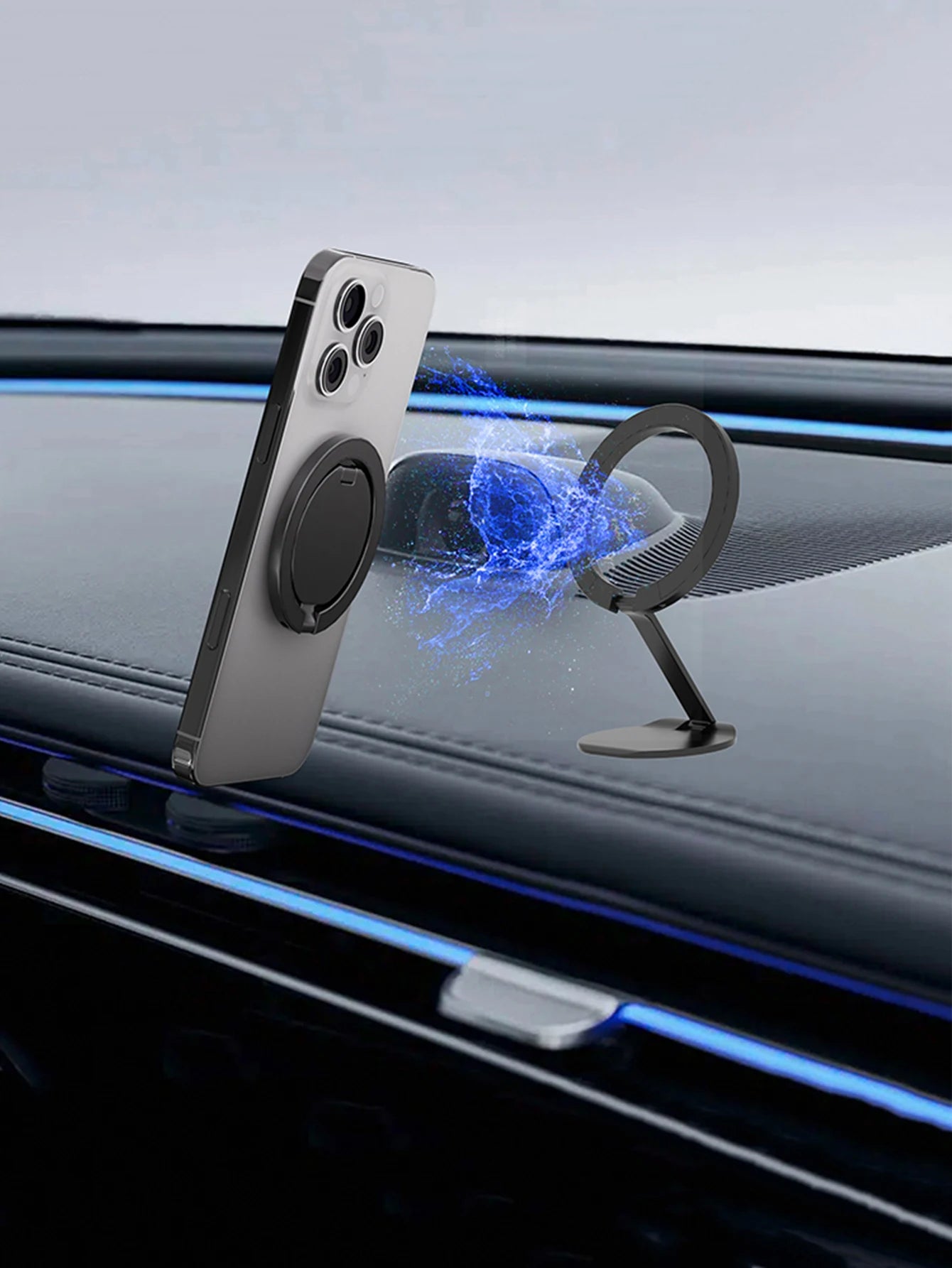Stand For Tablet Magnetic 3 Sections Simplicity Ring Phone