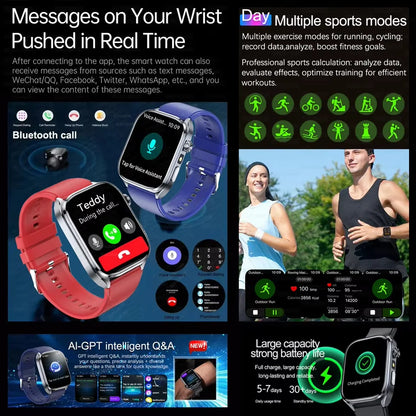 New AI Health Care Accurate detection ECG Smart Watch