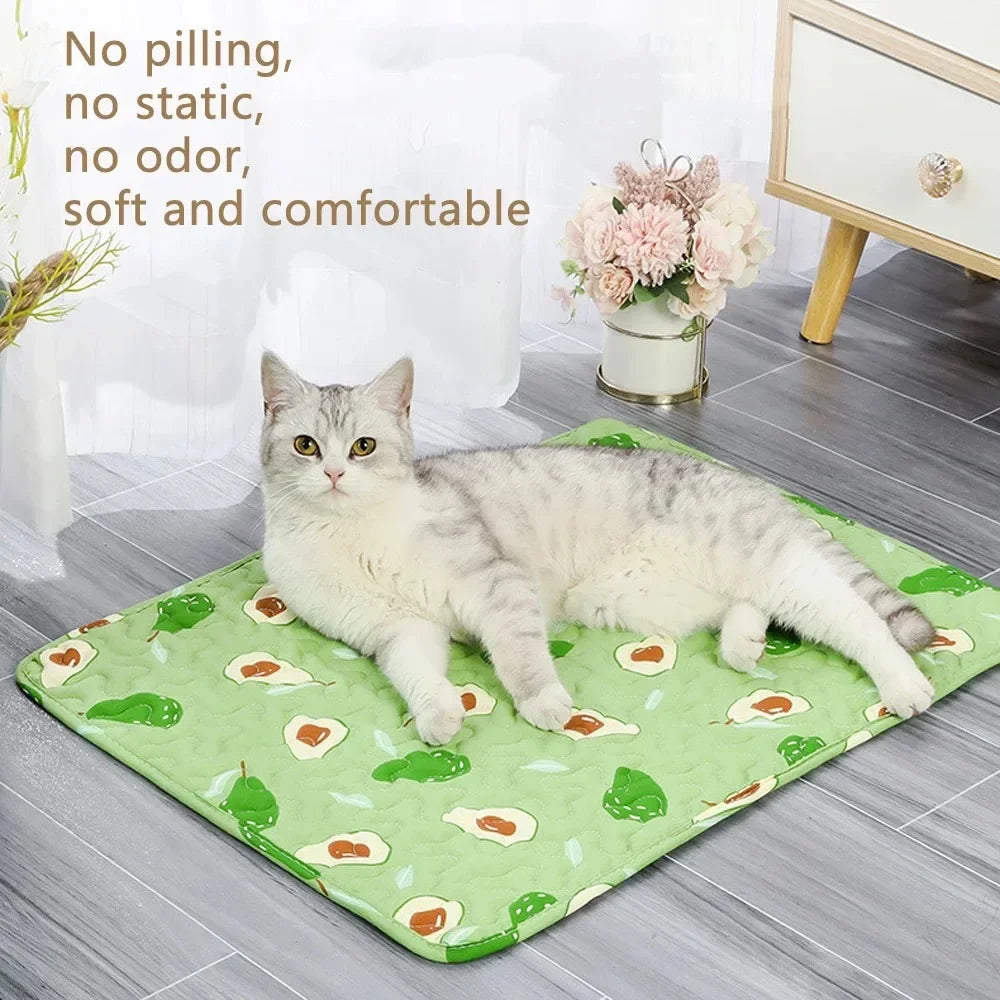 Summer Mat Pet Cooling Ice Blanket Mat Skin Friendly