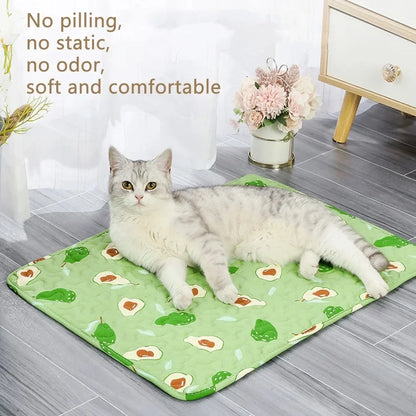 Summer Mat Pet Cooling Ice Blanket Mat Skin Friendly