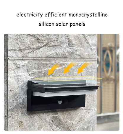 Solar Power Wall Lamp IPX5 Waterproof Garden Lights
