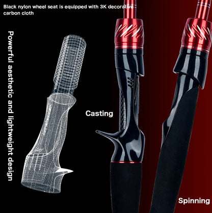 Carbon Fishing Rod for Travelers Baitcasting