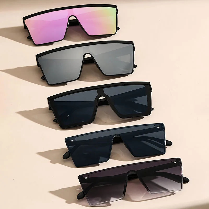 Oversize frame One-piece Goggle Men Woman Sunglasses