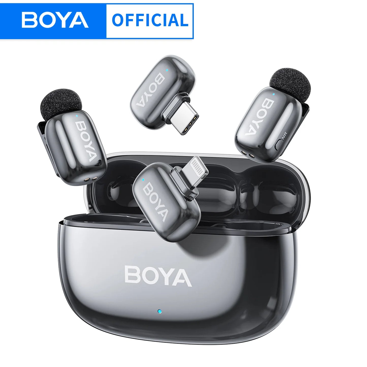 BOYA Mini 2 Wireless Lavalier Microphone AI Noise Reduction