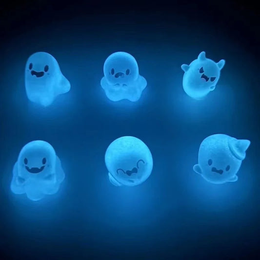 Luminous Halloween Ghost Key Chain Cartoon Jelly Doll