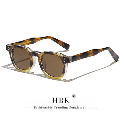 HBK New Square Retro Sunglasses Men Fashion