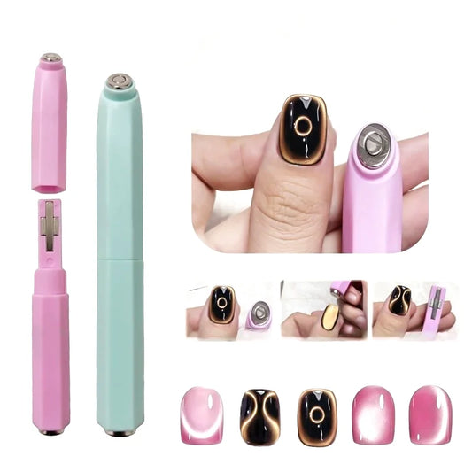 3-In-1 Aperture Shape Cat Eye Nail Art Magnet Tool