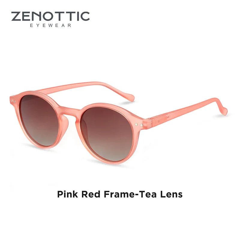 Retro Circular Polarized Sunglasses Vintage