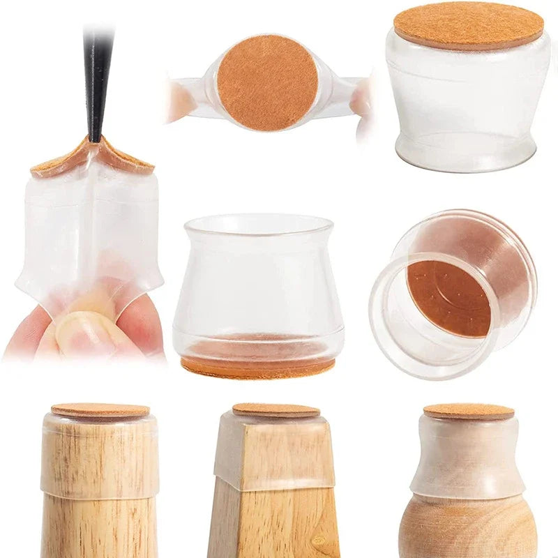 Chair Leg Caps Silicone Feet Protector Pads Furniture
