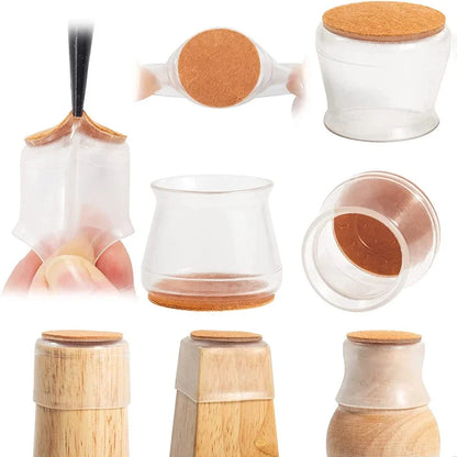 Chair Leg Caps Silicone Feet Protector Pads Furniture