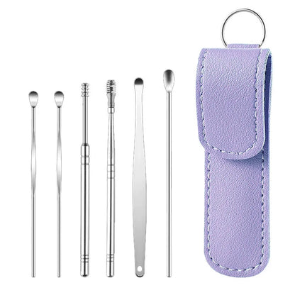 Stainless Steel Ear Cleaner Portable Ear Spoons Spiral