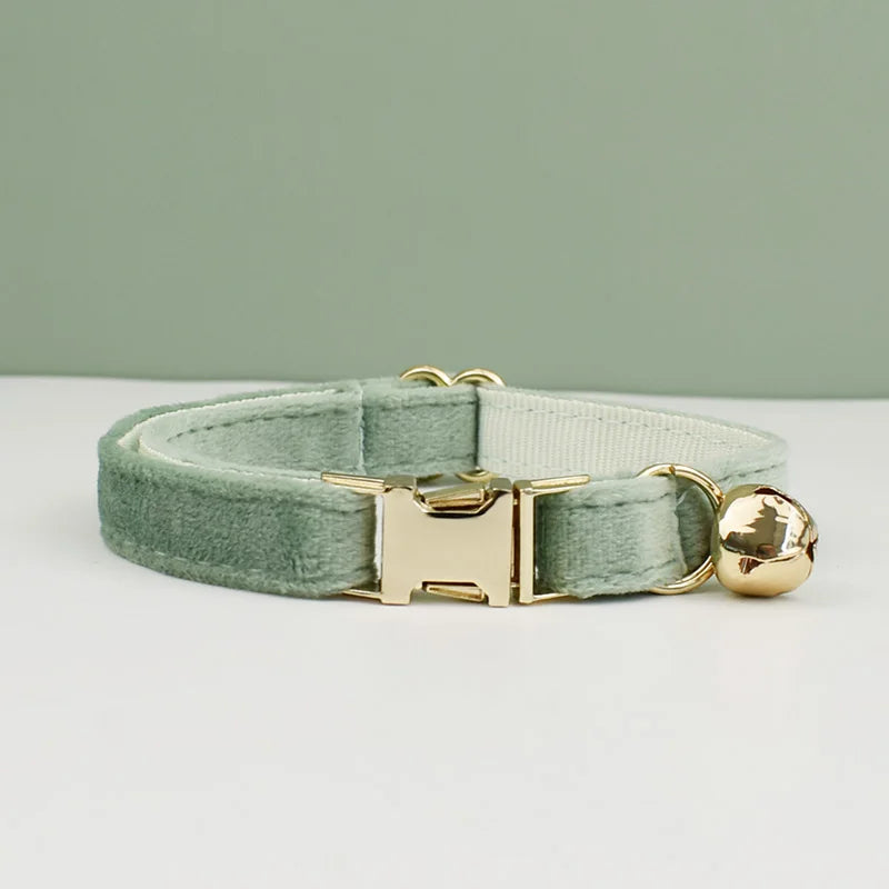 Velvet Cat Collar Bowknot Personalized Collar